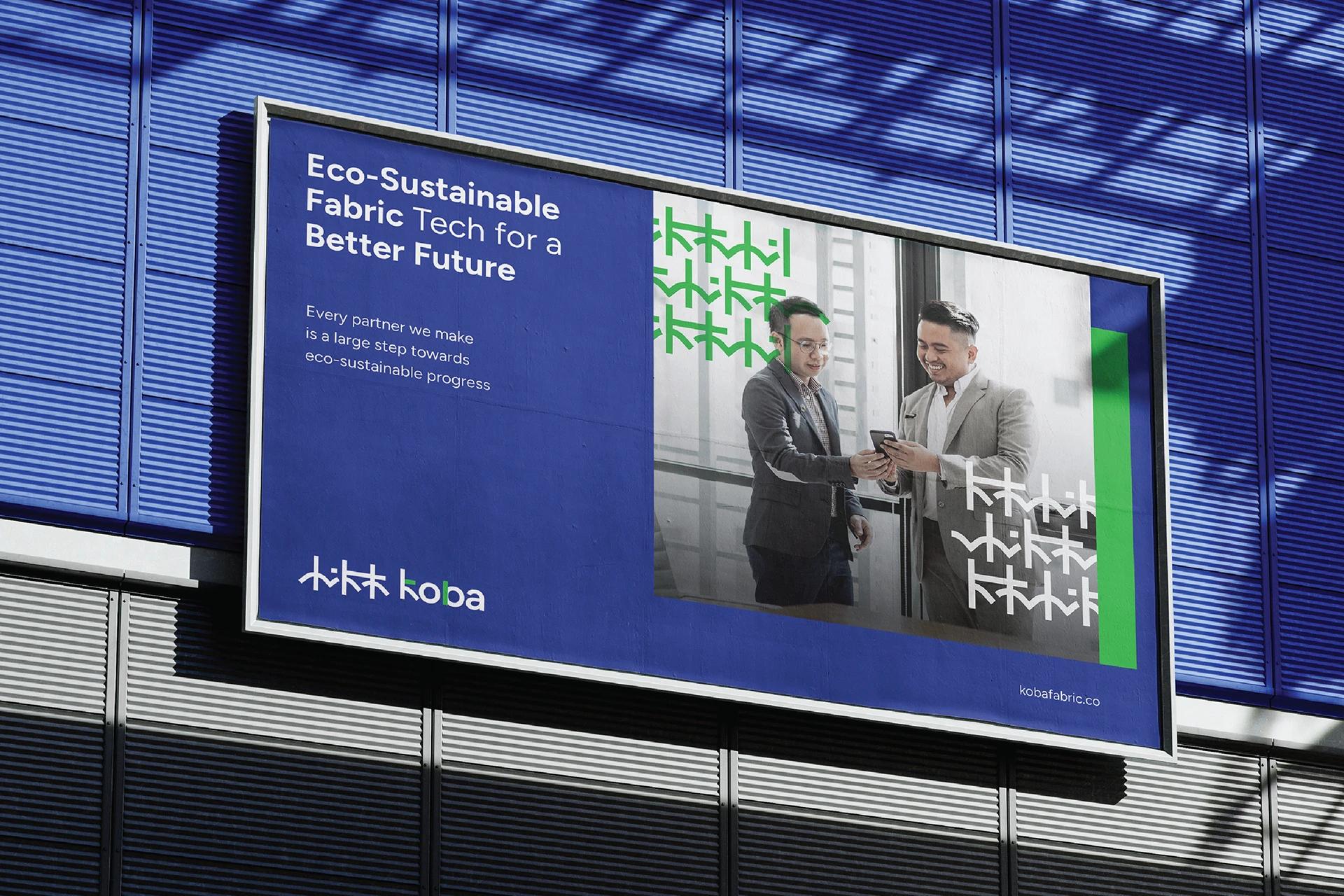 Large format poster on a building facade