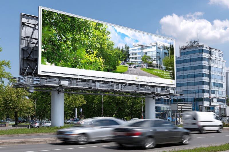 City pillar advertising board for events