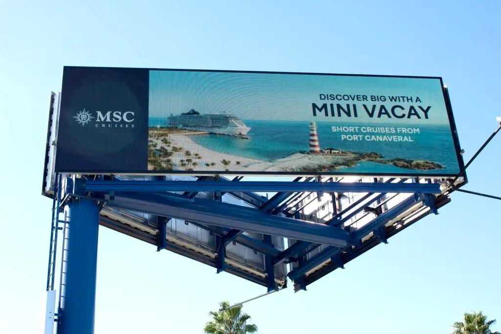 Outdoor billboard by the highway